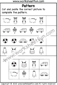 cut and paste patterns free printable worksheets worksheetfun