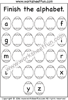 Missing Letters Worksheet / FREE Printable Worksheets – Worksheetfun