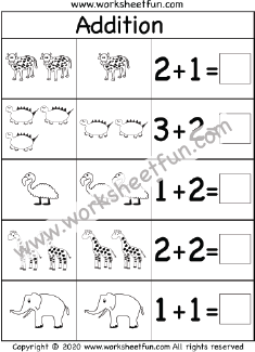 Addition Within 5 – One Worksheet / FREE Printable Worksheets ...