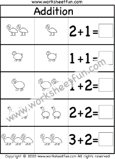 Addition Within 5 – One Worksheet / FREE Printable Worksheets ...