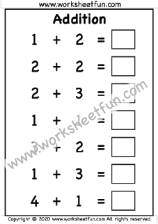 Addition Within 5 – One Worksheet / FREE Printable Worksheets ...