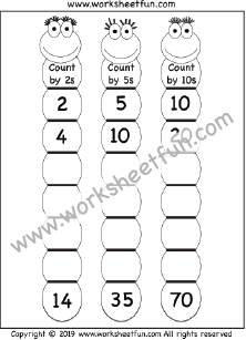 Skip Counting by 2, 5 and 10 – One Worksheet / FREE Printable ...